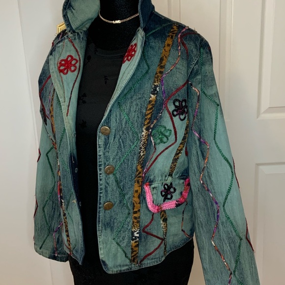 Embroidered Jean Jacket - Picture 4 of 8